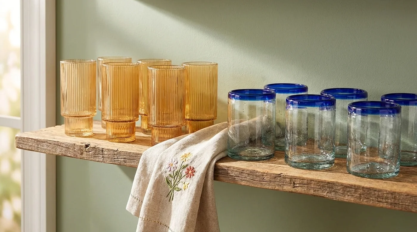 Shop the Glassware shoppable scene