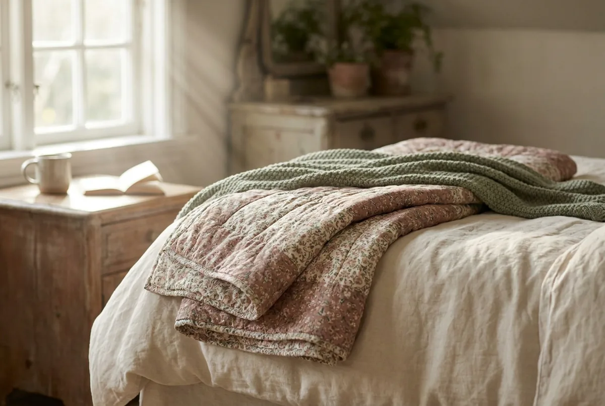 Ditsy Floral Quilts & Coverlets for a Cottagecore Bedroom