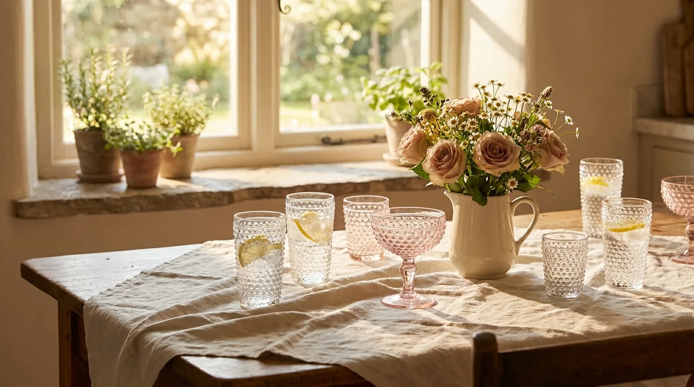 Best Hobnail Glassware: Vintage Bubble-Texture Glasses for a Cottagecore Table (2026)