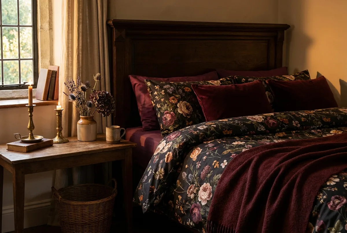 Moody Dark Floral Bedding for Fall 2026: Best Duvet Covers & Comforter Sets